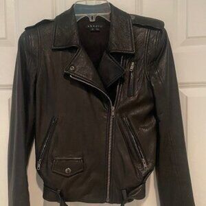 Theory Buttery Soft Leather Moto Jacket - Sz Small